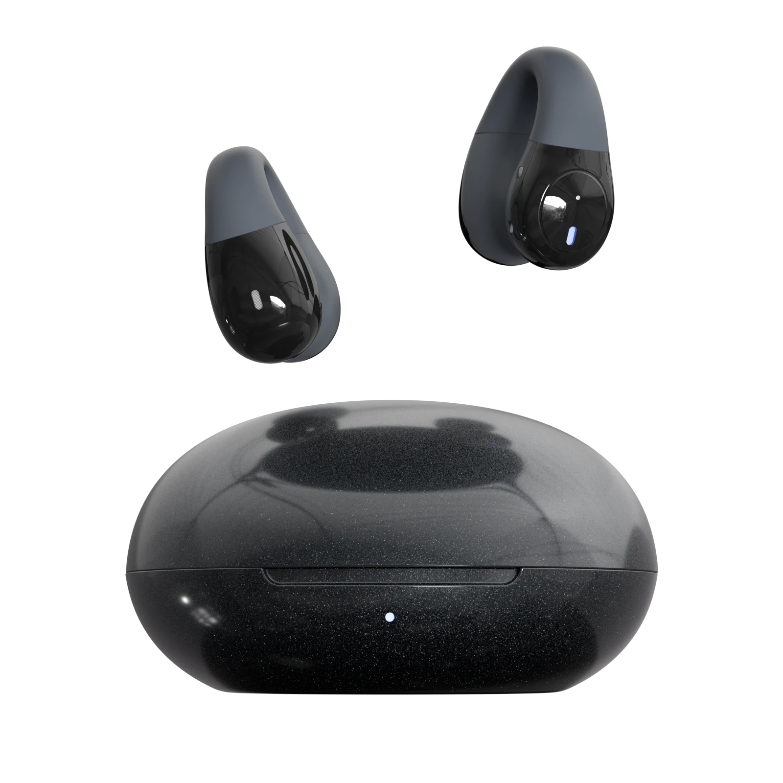 F13 in Black — Earphones and case