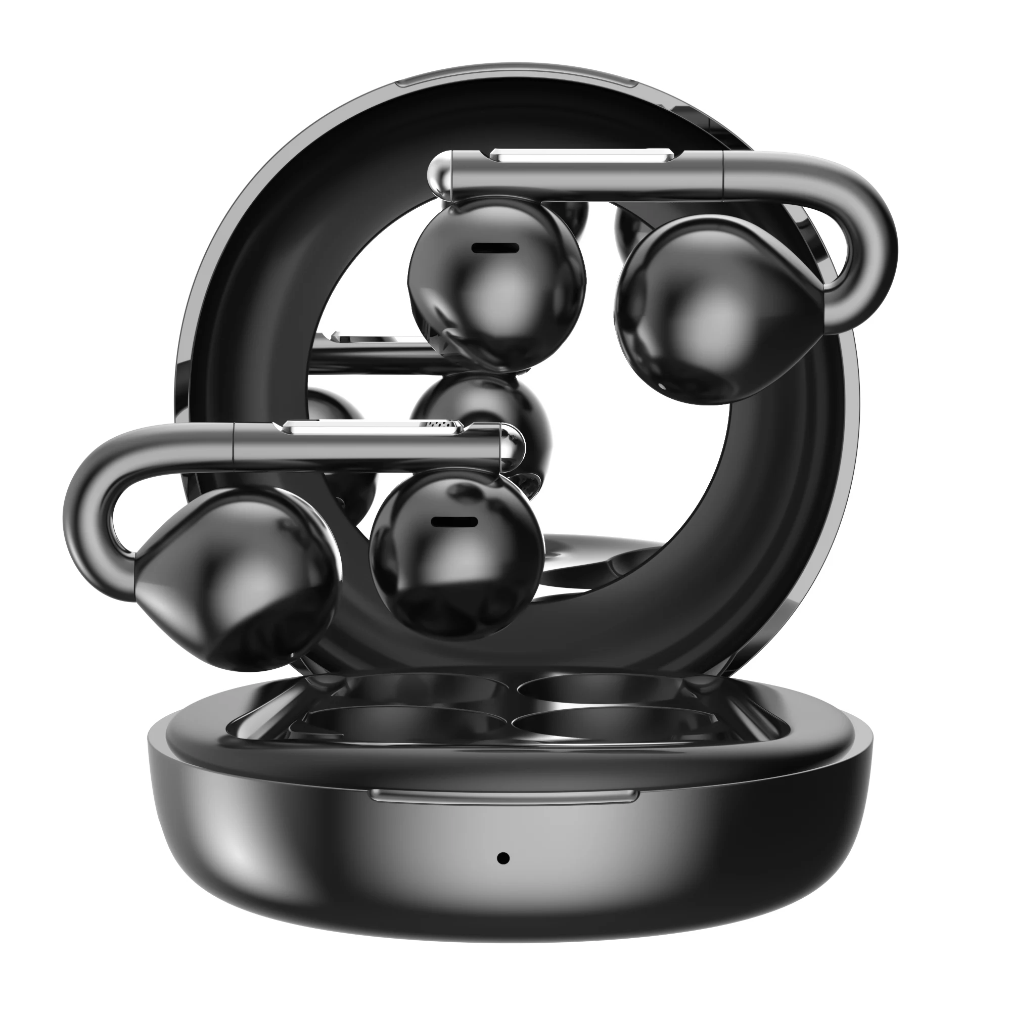 F27A in Black — Earbuds & case