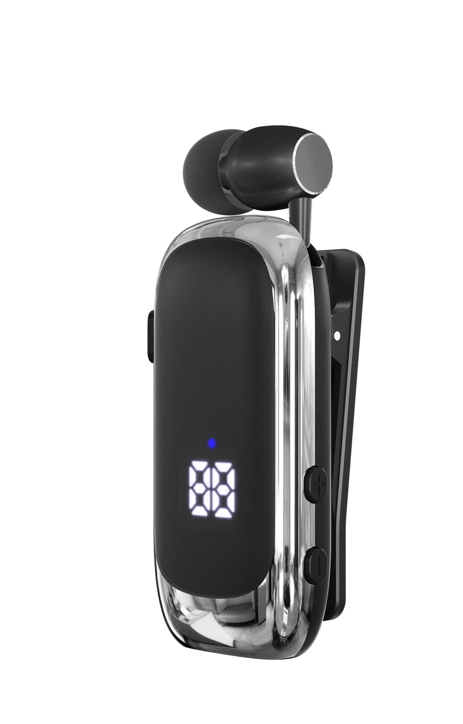 K88 in Black / Silver frame — Three-quarter view