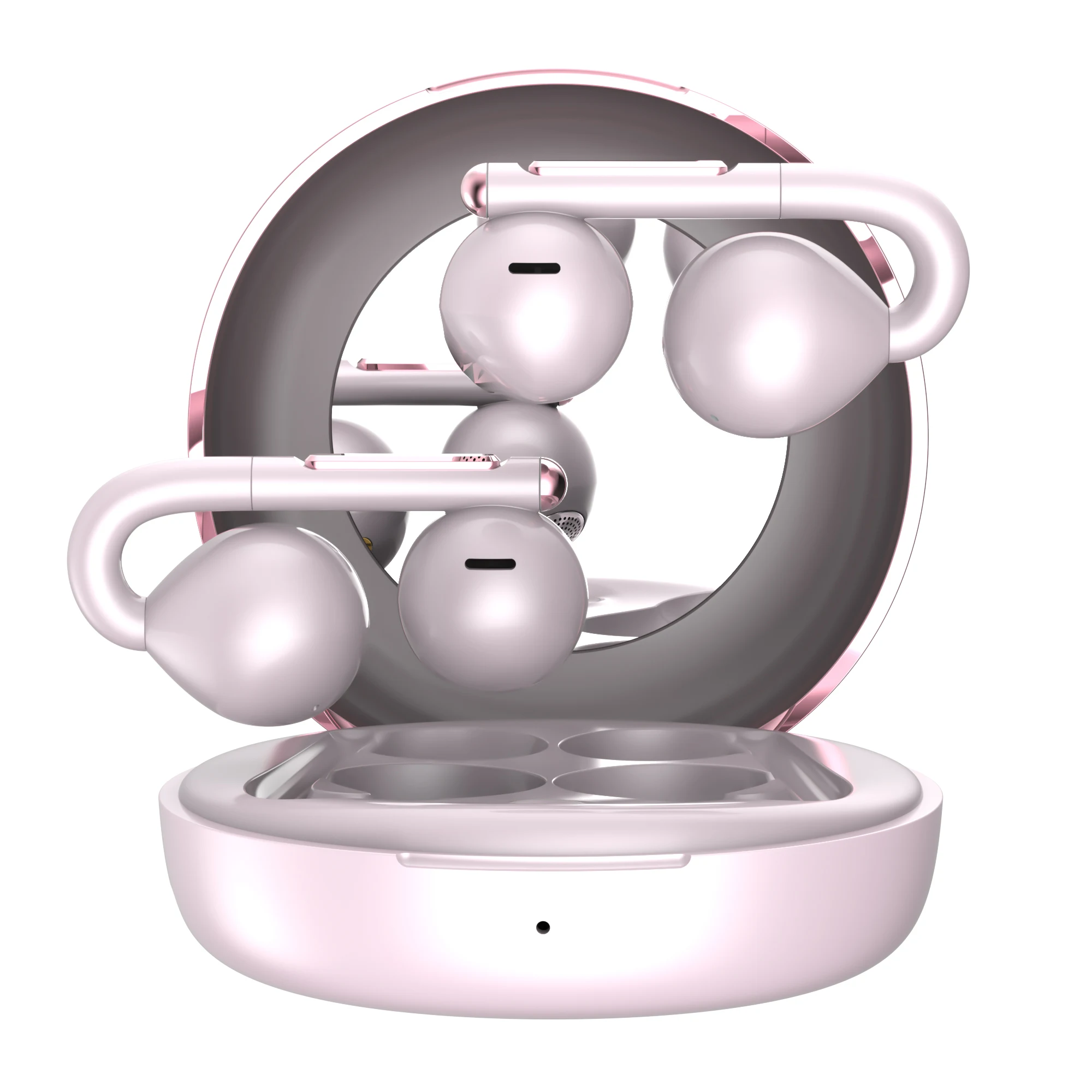 F27A in Pink — Earbuds & case