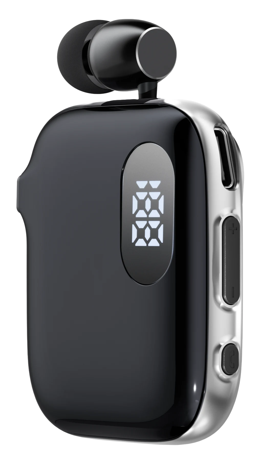 K91 in Black / Silver frame — Three-quarter view