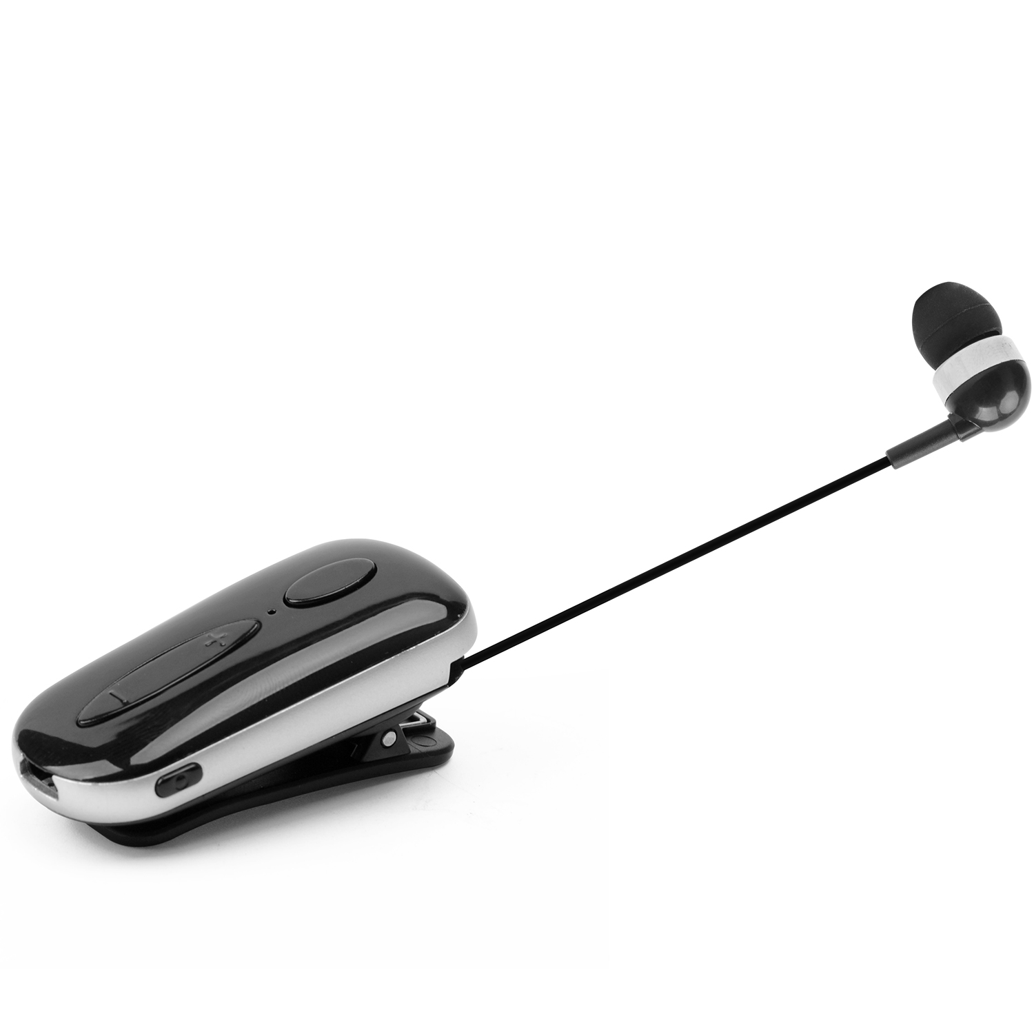 K36 in Black / Silver — Cable extended